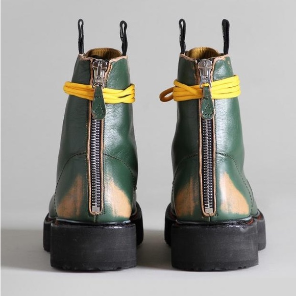R13 Stack Boot - Hunter Green Remove. Size 10 IT 40 - Picture 3 of 15
